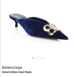 Balenciaga BB velvet kitten heels